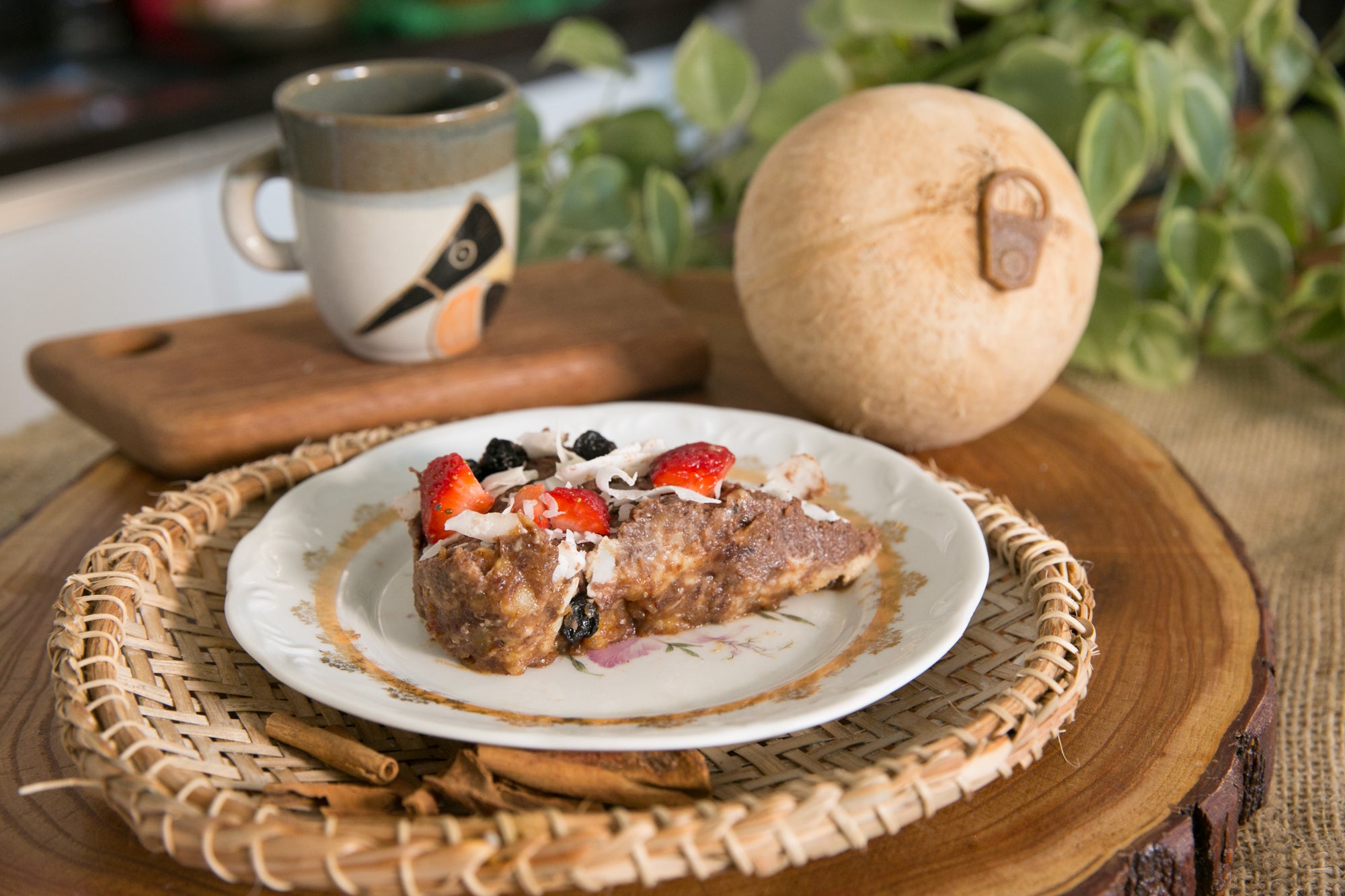 Torta de Coco com Mousse de Cacau